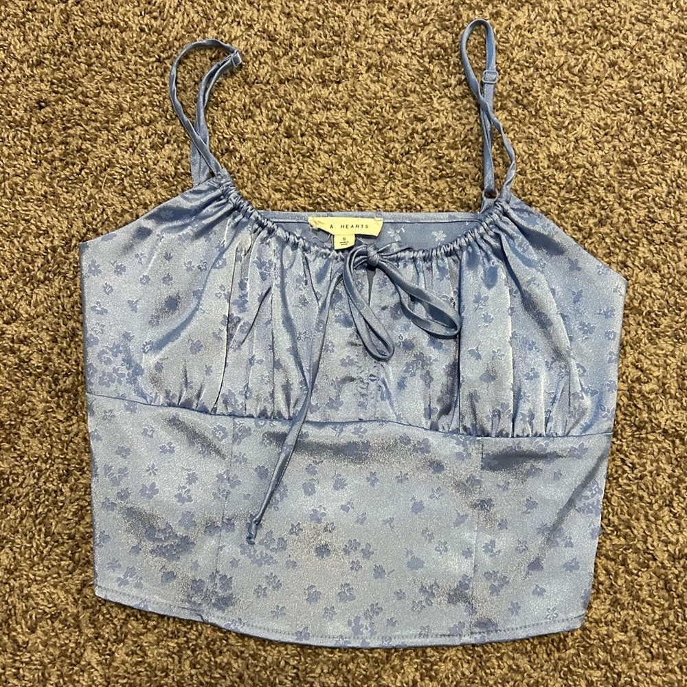 Blue Floral Women's Top